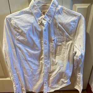 Men’s size Small Hollister stretch white dress shirt